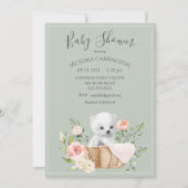 Polar Beer Waterverf Sage Green Baby shower Kaart (Voorkant)