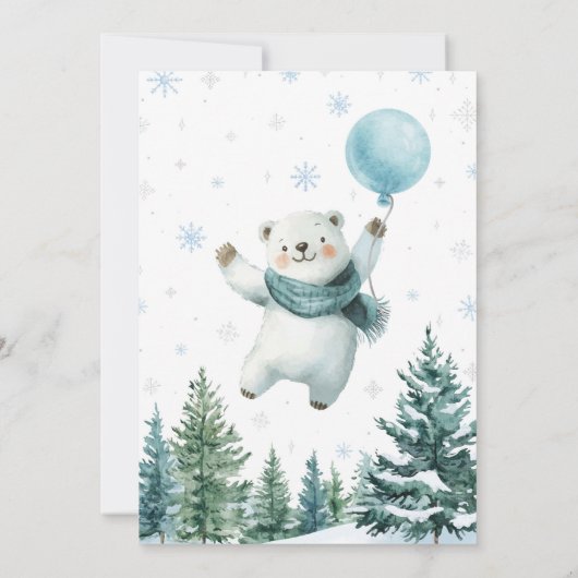 Polar Beer We kunnen nauwelijks wachten op Baby sh Kaart (Achterkant)