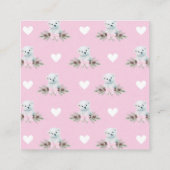 Polar Beer welp Baby shower Luier Raffle Aanvraag Informatiekaartje (Achterkant)