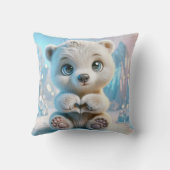 Polar Beer welp met hart Kussen (Achterkant)