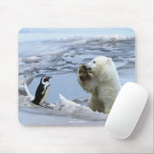 Polar Beer welp & pinguïn beste vrienden Mousepad Muismat (Met muis)
