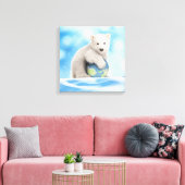 Polar Beer welp World Canvas (Insitu (Woonkamer))