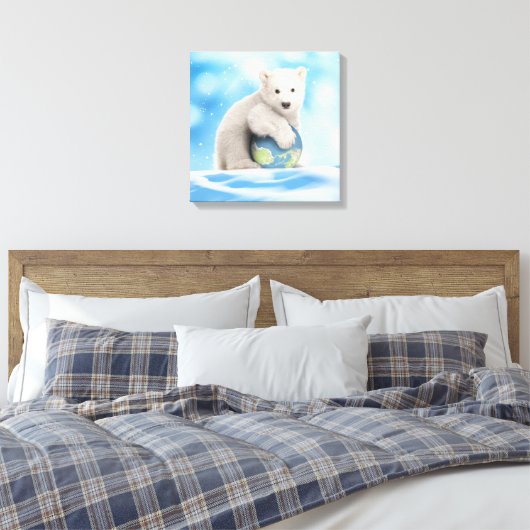 Polar Beer welp World Canvas (Insitu (Slaapkamer))