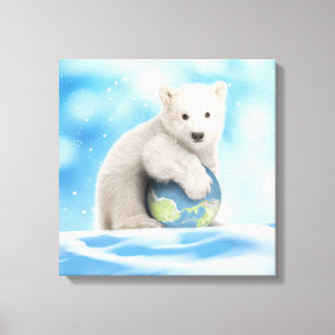 Polar Beer welp World Canvas