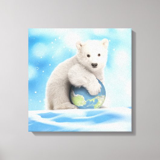 Polar Beer welp World Canvas (Voorkant)