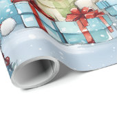 Polar beer welpen vieren kerstcadeaus cadeaupapier (Rol Hoek)