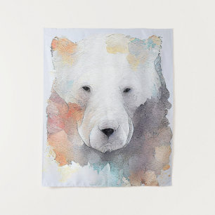 Polar Beer Wilde Dieren Natuur Waterverf Art Wandkleed