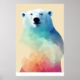 Polar Beer Wilde Natuur Dierlijke Kleuren Kunst Sc Poster