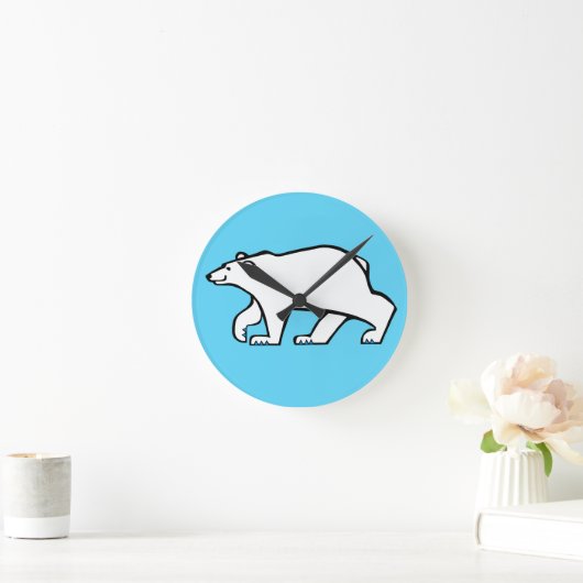 POLAR BEER- Wildlife -Arctic Blue Ronde Klok (Huis)