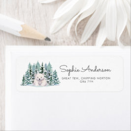 Polar Beer Winter Baby shower Adres Etiket
