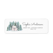Polar Beer Winter Baby shower Adres Etiket (Voorkant)