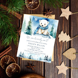 Polar beer winter baby shower budget uitnodiging