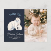 Polar Beer Winter Baby shower Dank u Briefkaart (Voorkant)