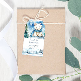 Polar beer winter baby shower dank u gunst cadeaulabel