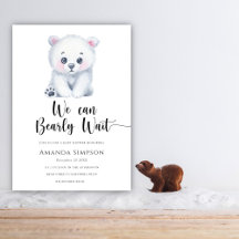 Polar beer Winter Baby shower Invitation