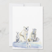 Polar Beer Winter Baby shower Kaart (Achterkant)