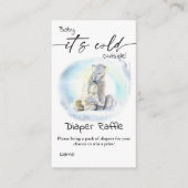 Polar Beer Winter Baby shower Koud buiten spel Informatiekaartje (Voorkant)