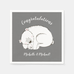 Polar Beer Winter Baby shower Servet
