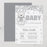 Polar Beer Winter Baby shower Snowflake