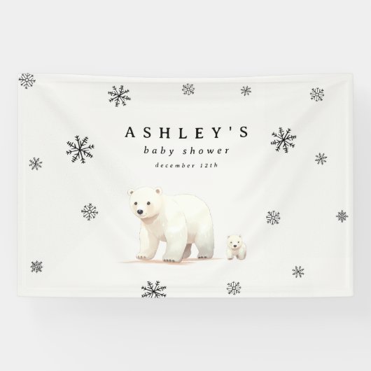 Polar Beer Winter Baby shower Spandoek (Horizontaal)