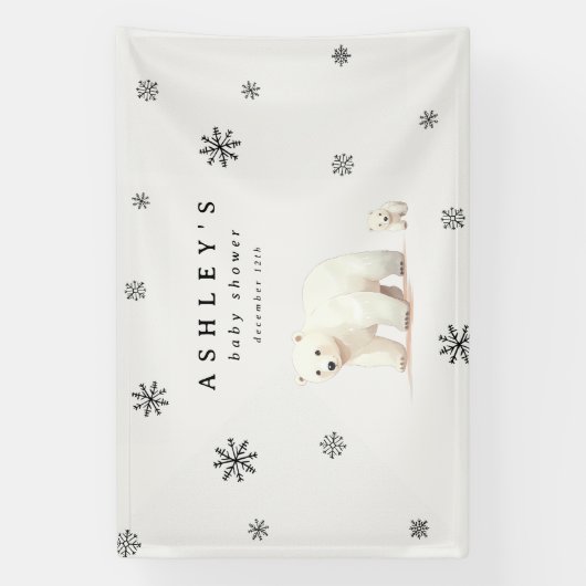 Polar Beer Winter Baby shower Spandoek (Verticaal)