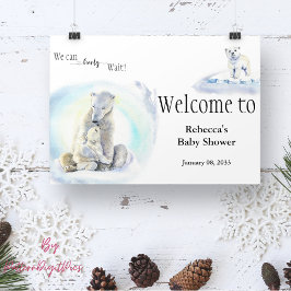Polar Beer Winter Baby shower Welkom Spandoek