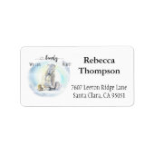 Polar Beer Winter Barly Wait Baby shower Address Etiket (Voorkant)