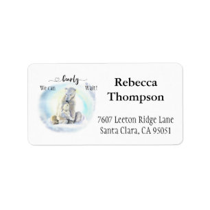 Polar Beer Winter Barly Wait Baby shower Address Etiket