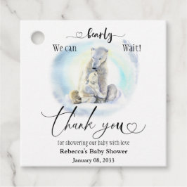 Polar Beer Winter Barly Wait Baby shower Gift Bedankjes Labels
