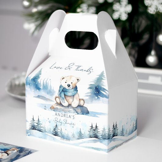 Polar beer winter bearly wacht baby shower bedankdoosjes