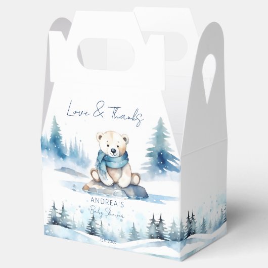 Polar beer winter bearly wacht baby shower bedankdoosjes (Geopend)