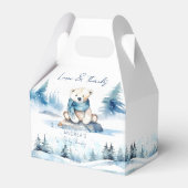 Polar beer winter bearly wacht baby shower bedankdoosjes (Voorkant Zijde)
