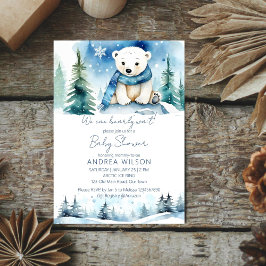 Polar beer winter bearly wacht baby shower kaart