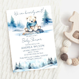 Polar beer winter bearly wacht baby shower kaart