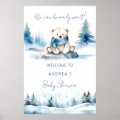 Polar beer winter bearly wachten baby shower welko poster (Voorkant)