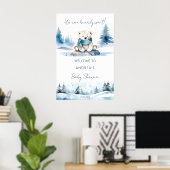 Polar beer winter bearly wachten baby shower welko poster (Thuiskantoor)