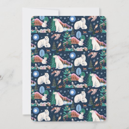 Polar Beer Winter Bearly Wait Baby shower Kaart (Achterkant)