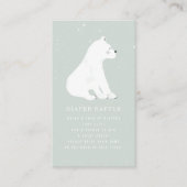 Polar Beer Winter Blue Baby shower Diaper Raffle Informatiekaartje (Voorkant)