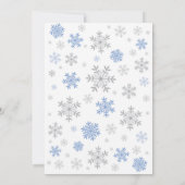 Polar Beer Winter Blue Boy Baby shower Snowflake Kaart (Achterkant)