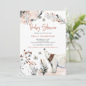 Polar Beer Winter Foliage Verbrand Sinaasappel Bab Kaart (Staand voorkant)