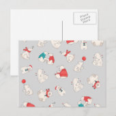 Polar Beer Winter Kerstvakantie Illustraties Feestdagenkaart (Voorkant / Achterkant)