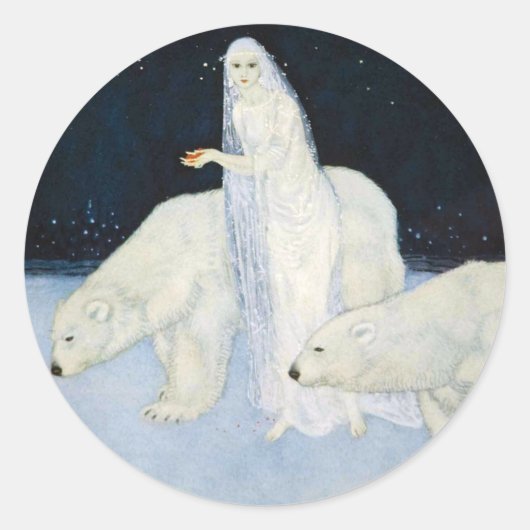Polar Beer Winter magische Stickers - Edmund Dulac (Voorkant)