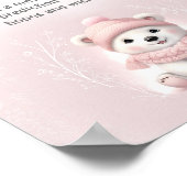 Polar Beer Winter Meisje Baby shower Time Capsule Poster (Hoek)