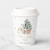 Polar Beer Winter Modern Baby shower Papieren Bekers (Achterkant)