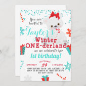 Polar Beer Winter One-derland Verjaardag Kaart (Voorkant / Achterkant)