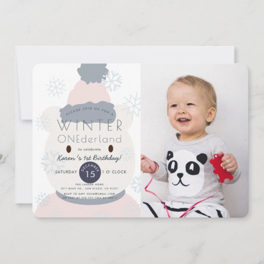 Polar Beer Winter Onederland 1e foto verjaardag Kaart (Voorkant)