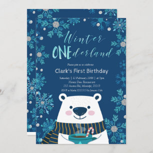 Polar Beer Winter Onederland Birthday Uitnodiging