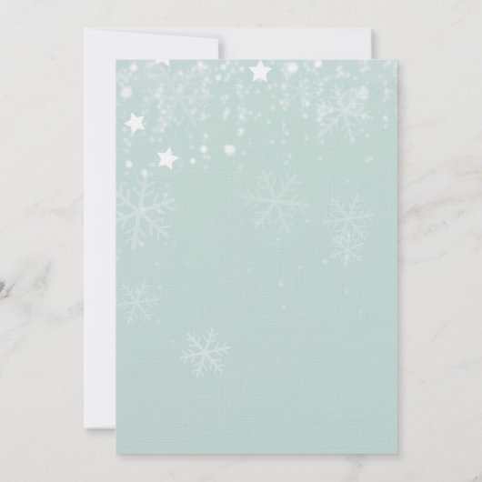 Polar Beer Winter Onederland Blue 1e verjaardag Kaart (Achterkant)