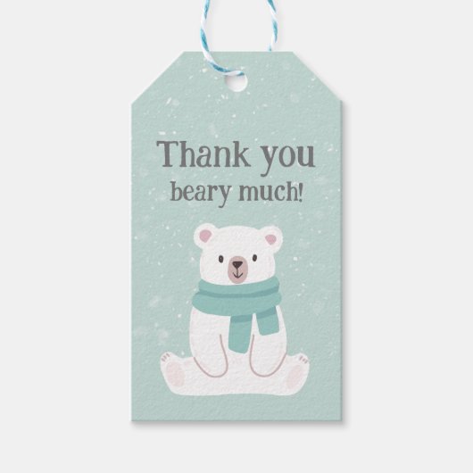 Polar Beer Winter Onederland Hartelijk dank Cadeaulabel (Voorkant)