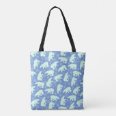 Polar Beer Winter Pattern Tote Bag (Achterkant)
